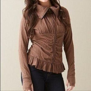 Matilda Jane Paint by Numbers Stealth Jacket Brown size S Small‎